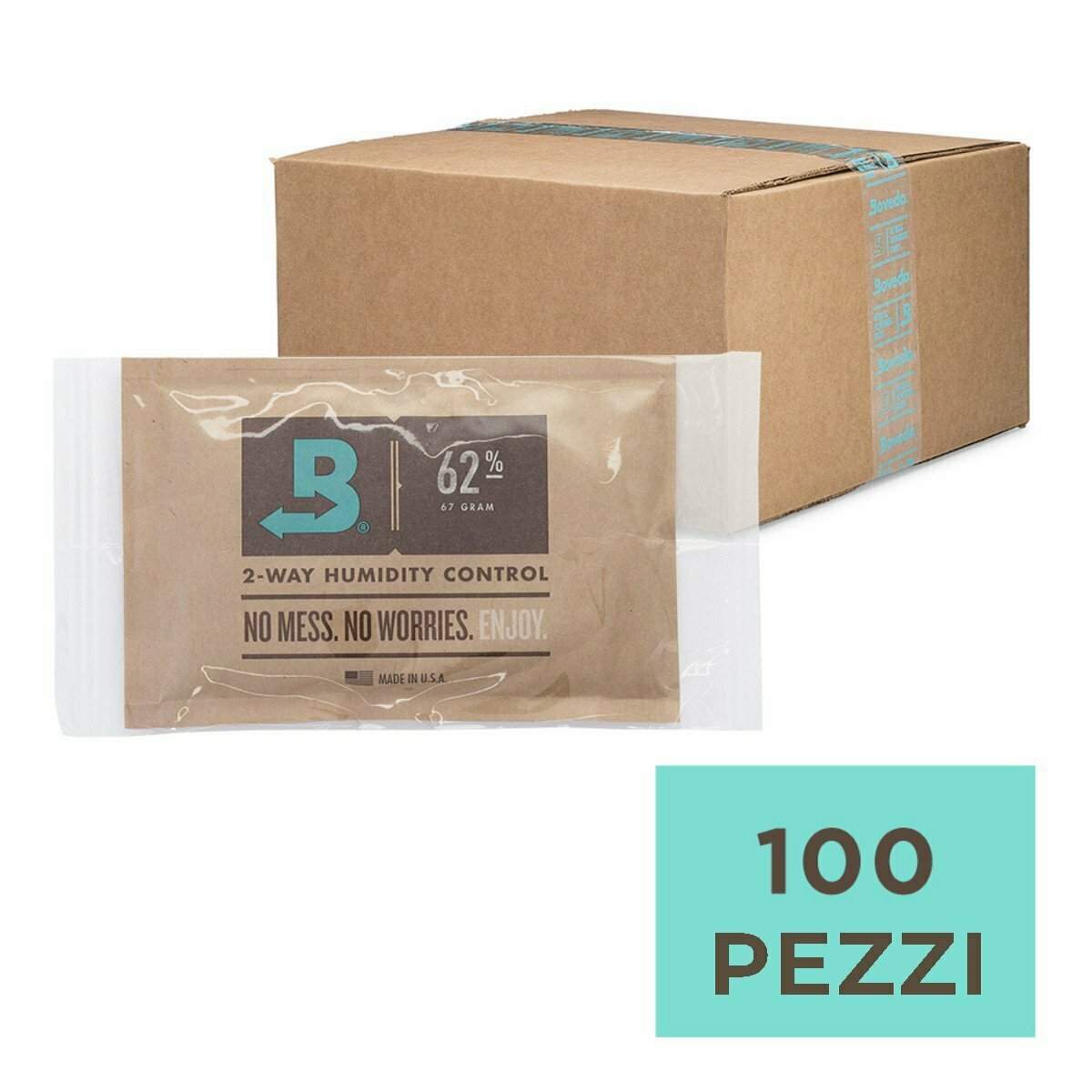 BOVEDA 62% - BOX 100pz DA 67gr IMBUSTATO SINGOLARMENTE