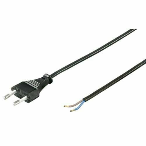 CAVO CON SPINA ITALIANA BIPOLARE 2X1 10A 180 CM PER CFL E ASPIRATORI