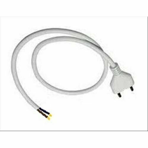 CAVO CON SPINA ITALIANA BIPOLARE BIANCO 2X1 10A 260 CM