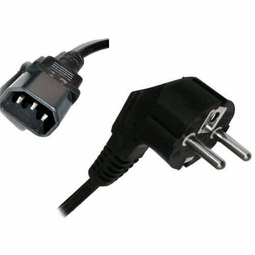 CAVO IEC PLUG (R25) + SPINA SCHUKO NERO 3X1 16A 140 CM