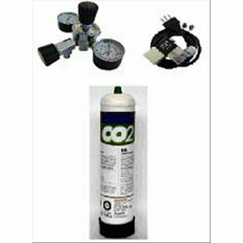 KIT CO2 - BOMBOLA USA E GETTA 0,5 KG + RIDUTTORE DI PRESSIONE - NO ELETTROVALVOLA