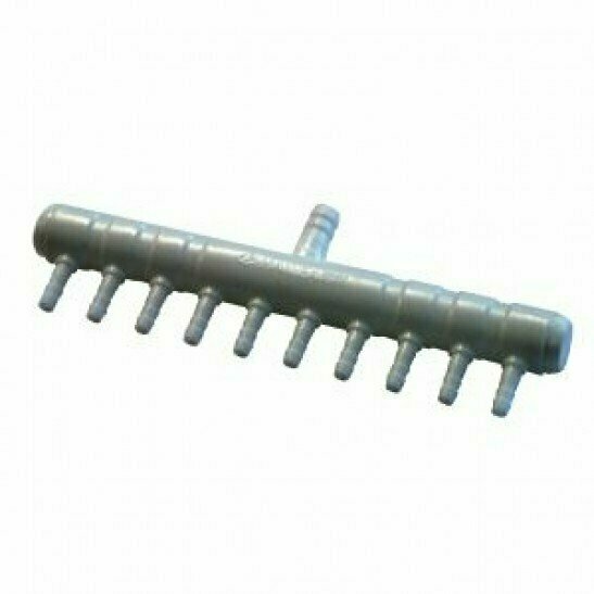 MANIFOLD 10 USCITE IN PLASTICA CONNESSIONE INGRESSO 8MM CONNESSIONE USCITE 5MM