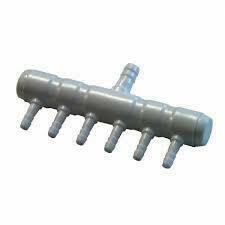 MANIFOLD 6 USCITE IN PLASTICA CONNESSIONE INGRESSO 8MM CONNESSIONE USCITE 5MM