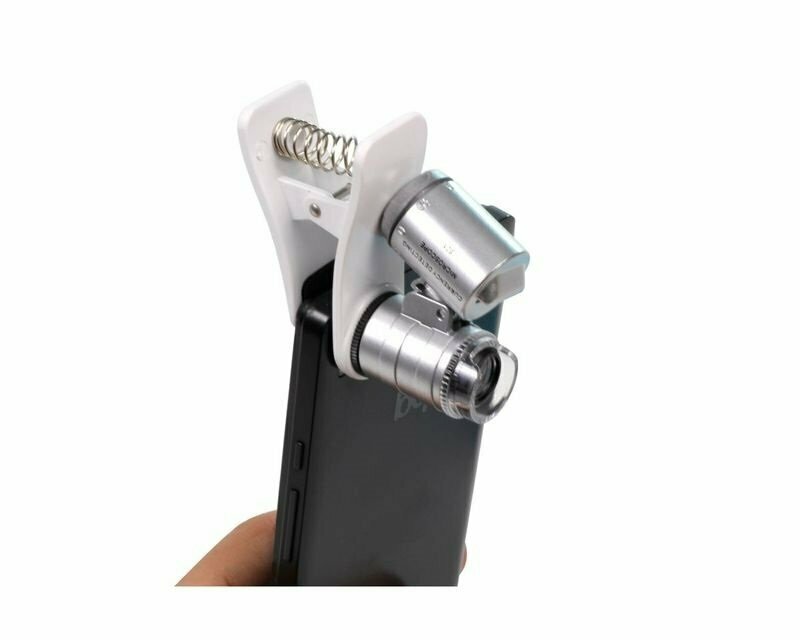 MICROSCOPIO ZOOM 60-100X CON CLIP PER ATTACCO A FOTOCAMERA CELLULARE