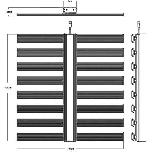CULTILITE - LED PRO 1000W FULL SPECTRUM - 8 BARRE - CON DIODI SAMSUNG LM301H + OSRAM