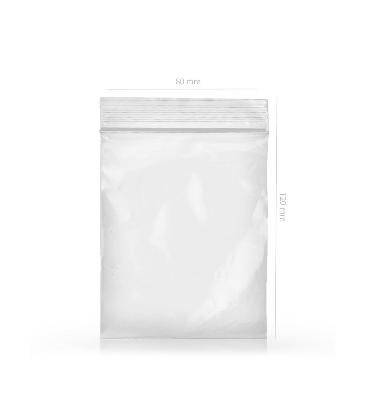 QNUBU - SACCHETTO IN PLASTICA CON CHIUSURA ZIP | 80x120mm 1000pz