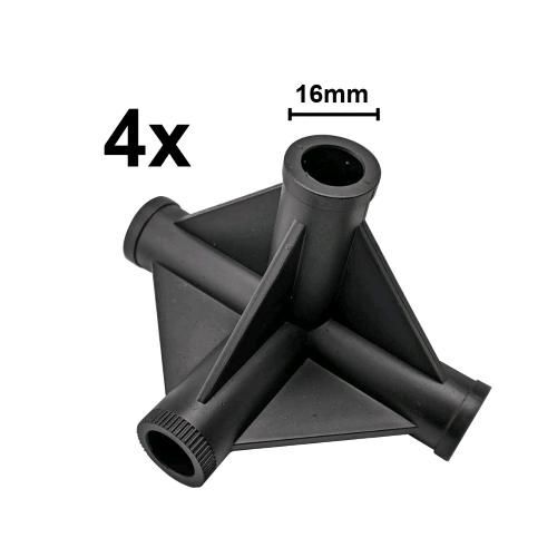 HOMEBOX - GANCIO A 4 VIE PER ASTE 22MM