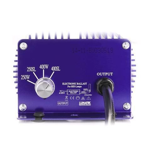 E-BALLAST LUMATEK DIM. 400W (250W - 250W SUPER LUMEN - 400W SUPER LUMEN)