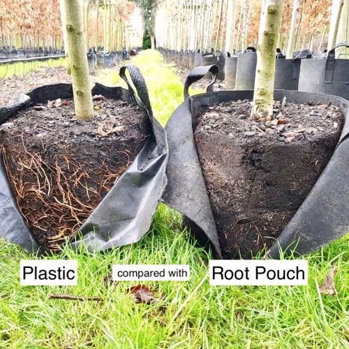 ROOT POUCH - VASO IN TESSUTO CON MANICI BLACK - 78L