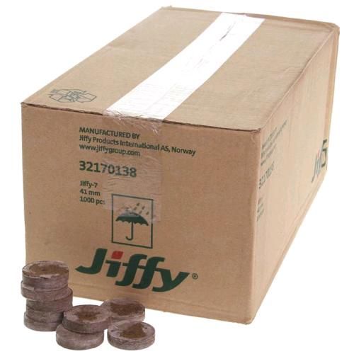 SCATOLA DISCHETTI DI COCCO JIFFY X GERMINAZIONE Ø3,5 CM - 1155 PEZZI