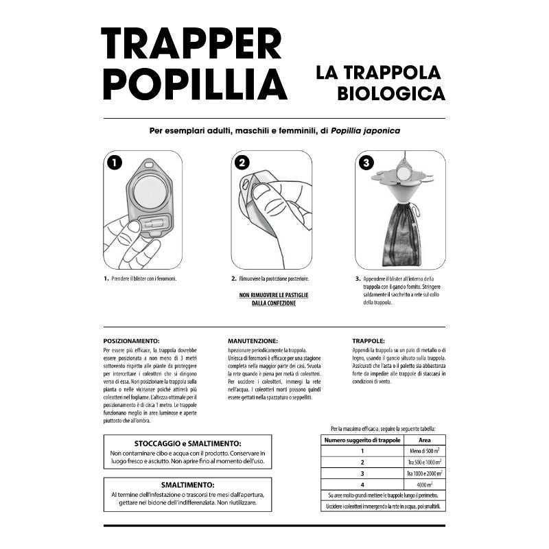 UEBER -TRAPPOLA BIOLOGICA A FEROMONI PER POPILLIA JAPONICA O SCARABEO GIAPPONESE