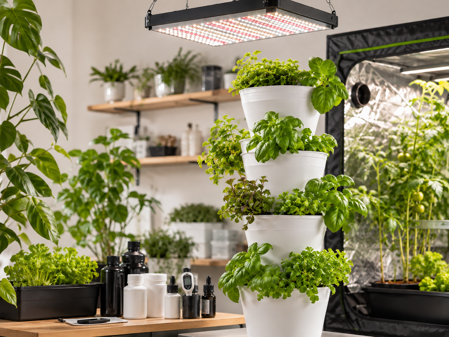 Sistemi e attrezzature per coltivazione idroponica indoor